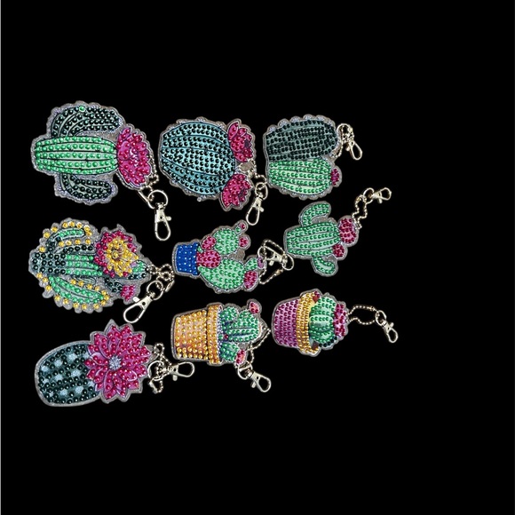 Colorful Animal Keychains with Rhinestones - Picture 2 of 8